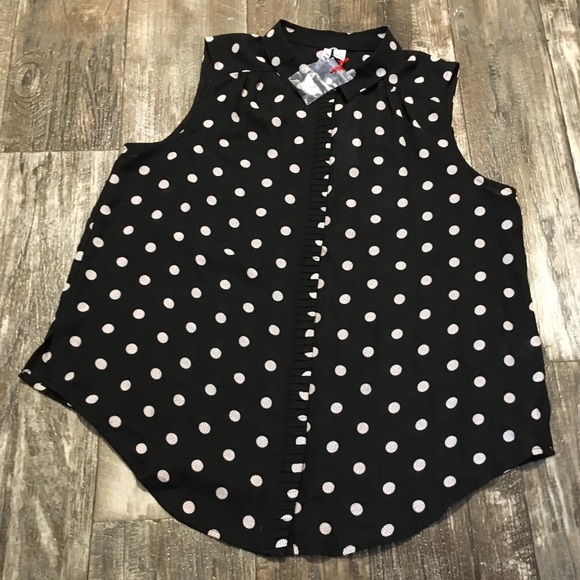 NWT ELLE semi-sheer buttoned blouse - Picture 7 of 13